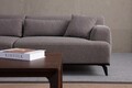 Canapea 2 locuri, Atelier del Sofa, 560ARE1547, Lemn de fag / PAL, Maro / Gri