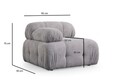 Coltar, Atelier del Sofa, 560ARE1260, Cadru: Lemn de fag/PAL, Gri deschis