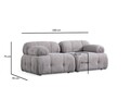 Coltar, Atelier del Sofa, 560ARE1260, Cadru: Lemn de fag/PAL, Gri deschis