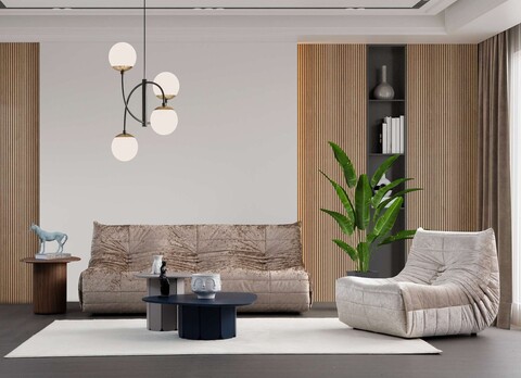 Canapea 3 locuri, Atelier del Sofa, 560ARE5224, PAL, Crem