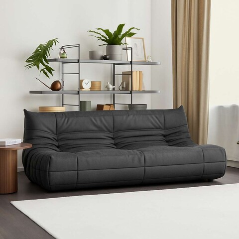 Canapea 3 locuri, Atelier del Sofa, 560ARE5222, PAL, Gri inchis