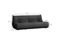 Canapea 3 locuri, Atelier del Sofa, 560ARE5222, PAL, Gri inchis