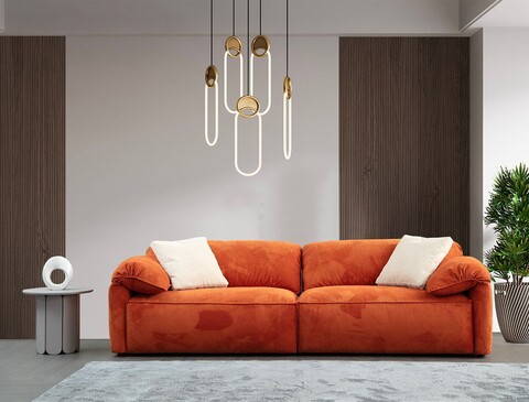 Canapea 3 locuri, Atelier del Sofa, 560ARE5269, Cadru: LEMN/PAL, Portocaliu