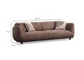 Canapea cu 4 locuri, Atelier del Sofa, 560ARE5253, Cadru: LEMN/PAL, Maro