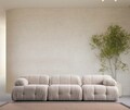 Canapea 3 locuri, Atelier del Sofa, 560ARE1551, Lemn de fag / PAL, Crem