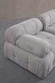 Canapea 3 locuri, Atelier del Sofa, 560ARE1557, Lemn de fag / PAL, Gri deschis