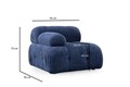 Canapea 3 locuri, Atelier del Sofa, 560ARE1559, Lemn de fag / PAL, Albastru
