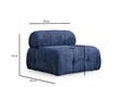 Canapea 3 locuri, Atelier del Sofa, 560ARE1559, Lemn de fag / PAL, Albastru