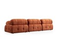 Canapea 3 locuri, Atelier del Sofa, 560ARE1553, Lemn de fag / PAL, Portocaliu