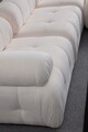 Canapea 3 locuri, Atelier del Sofa, 560ARE1549, Lemn de fag / PAL, Alb