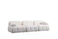 Canapea 3 locuri, Atelier del Sofa, 560ARE1549, Lemn de fag / PAL, Alb