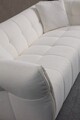 Canapea 3 locuri, Atelier del Sofa, 560ARE1542, Lemn de fag / PAL, Alb