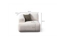 Canapea 3 locuri, Atelier del Sofa, 560ARE5247, Cadru: LEMN/PAL, Alb
