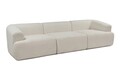 Canapea 3 locuri, Atelier del Sofa, 560ARE4104, Lemn, Alb
