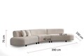 Coltar, Atelier del Sofa, 560ARE4180, Lemn de fag / PAL, Crem