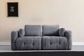 Canapea 2 locuri, Atelier del Sofa, 560ARE4115, Lemn de fag / PAL, Gri