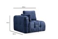 Canapea 2 locuri, Atelier del Sofa, 560ARE4129, Lemn de fag / PAL, Albastru navy