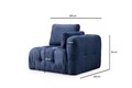 Canapea 2 locuri, Atelier del Sofa, 560ARE4129, Lemn de fag / PAL, Albastru navy