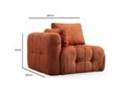 Canapea 2 locuri, Atelier del Sofa, 560ARE4136, Lemn de fag / PAL, Portocaliu