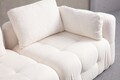 Canapea 2 locuri, Atelier del Sofa, 560ARE4143, Lemn de fag / PAL, Alb