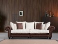 Canapea 3 locuri, Atelier del Sofa, 560ARE1548, Lemn de fag / PAL, Maro/Alb