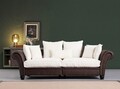 Canapea 3 locuri, Atelier del Sofa, 560ARE1561, Lemn de fag / PAL, Maro/Alb