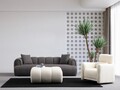 Canapea 3 locuri, Atelier del Sofa, 560ARE1545, Lemn de fag / PAL, Antracit