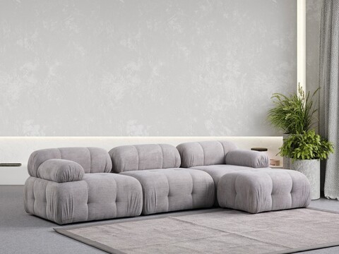 Coltar, Atelier del Sofa, 560ARE1259, Lemn de fag / PAL, Gri deschis