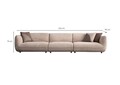 Canapea 3 locuri, Atelier del Sofa, 560ARE5255, Cadru: LEMN/PAL, Crem