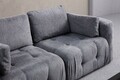 Canapea 3 locuri, Atelier del Sofa, 560ARE4113, Lemn de fag / PAL, Gri