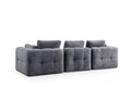 Canapea 3 locuri, Atelier del Sofa, 560ARE4113, Lemn de fag / PAL, Gri