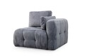 Canapea 3 locuri, Atelier del Sofa, 560ARE4113, Lemn de fag / PAL, Gri