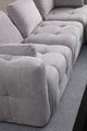 Canapea 3 locuri, Atelier del Sofa, 560ARE4120, Lemn de fag / PAL, Gri deschis
