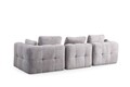 Canapea 3 locuri, Atelier del Sofa, 560ARE4120, Lemn de fag / PAL, Gri deschis