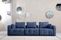 Canapea 3 locuri, Atelier del Sofa, 560ARE4127, Lemn de fag / PAL, Albastru navy