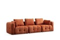 Canapea 3 locuri, Atelier del Sofa, 560ARE4134, Lemn de fag / PAL, Portocaliu