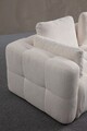Canapea 3 locuri, Atelier del Sofa, 560ARE4141, Lemn de fag / PAL, Alb