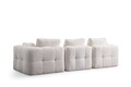 Canapea 3 locuri, Atelier del Sofa, 560ARE4141, Lemn de fag / PAL, Alb