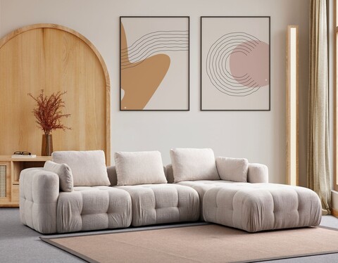 Coltar, Atelier del Sofa, 560ARE4107, Lemn de fag / PAL, Bej