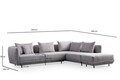 Coltar, Atelier del Sofa, 560ARE1249, Lemn de fag / PAL, Gri deschis