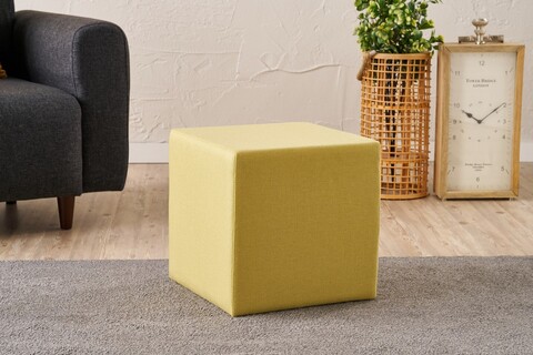 Taburet, Atelier del Sofa, 825BLC5108, Lemn, Galben