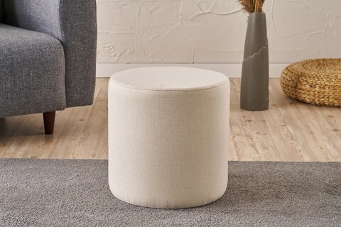 Taburet, Atelier del Sofa, 825BLC5116, Lemn, Crem