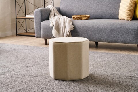 Taburet, Atelier del Sofa, 825BLC5160, Lemn, Crem