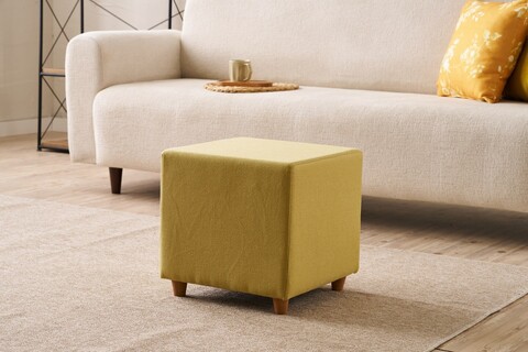 Taburet, Atelier del Sofa, 825BLC5170, Lemn, Galben