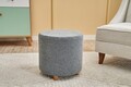 Taburet, Atelier del Sofa, 825BLC2409, Lemn, Gri