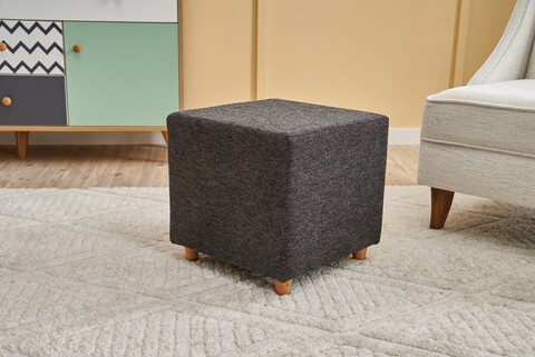 Taburet, Atelier del Sofa, 825BLC2398, Lemn, Antracit / Cupru