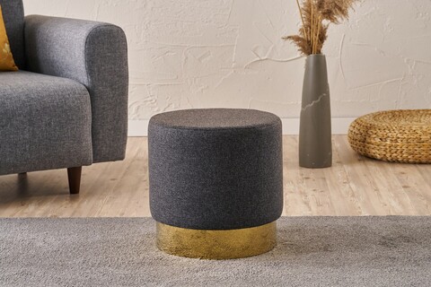 Taburet, Atelier del Sofa, 825BLC5120, Lemn, Fumuriu