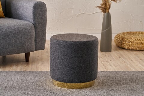 Taburet, Atelier del Sofa, 825BLC5147, Lemn, Fumuriu