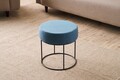 Taburet, Atelier del Sofa, 825BLC5145, Metal, Albastru