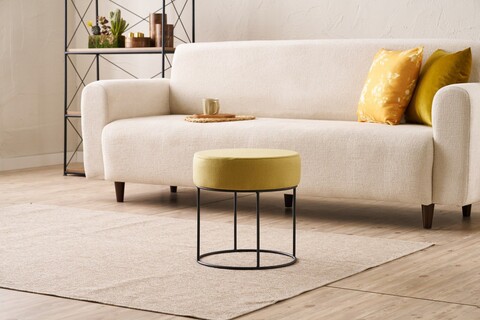 Taburet, Atelier del Sofa, 825BLC5144, Metal, Galben